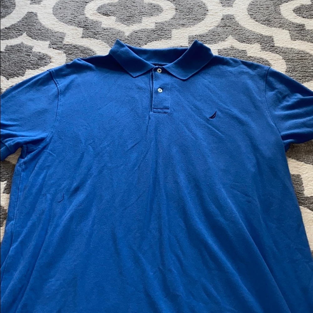 Mens Nautica blue polo shirt